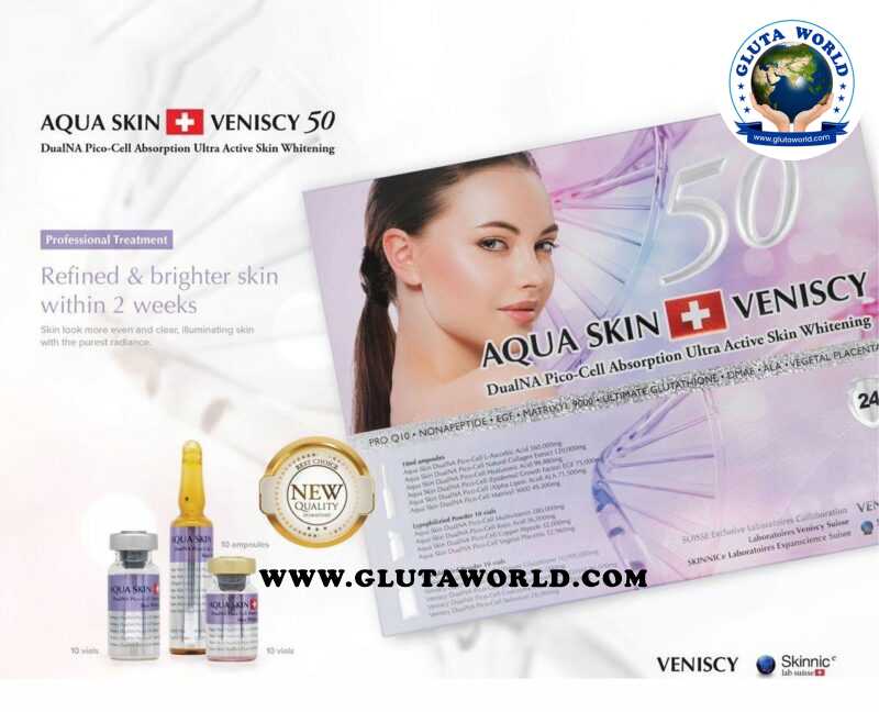 Aqua Skin Veniscy 50 DualNA Pico Cell Glutathione Injection