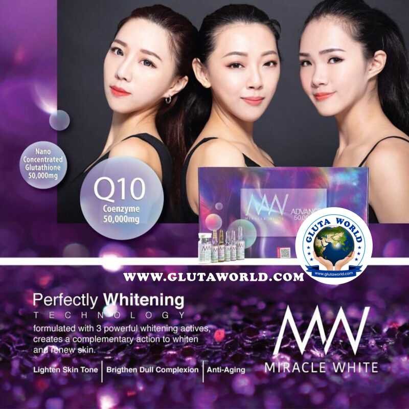 Miracle White Advance 50000mg Glutathione Skin Whitening Injection